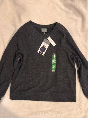 Charter Club Women's Crewneck Sweater in Dark Charcoal
